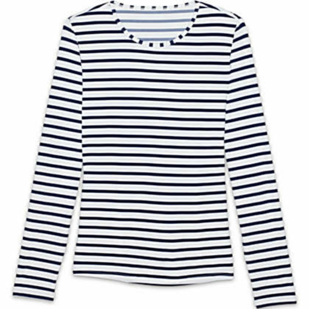 Landsend Rashguard White/Deep Sea Stripe